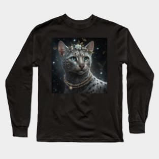 Illuminating Silver Bengal Cat Long Sleeve T-Shirt